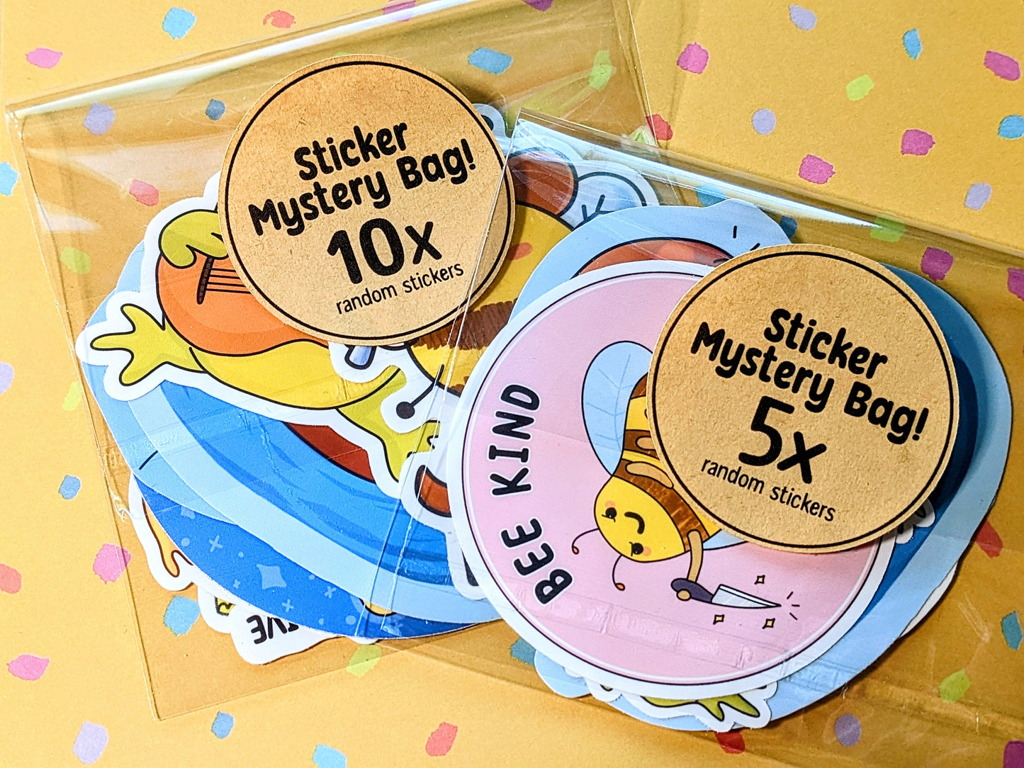 Sticker Mystery Bag 5x or 10x Stickers | Die Cut | Waterproof Vinyl