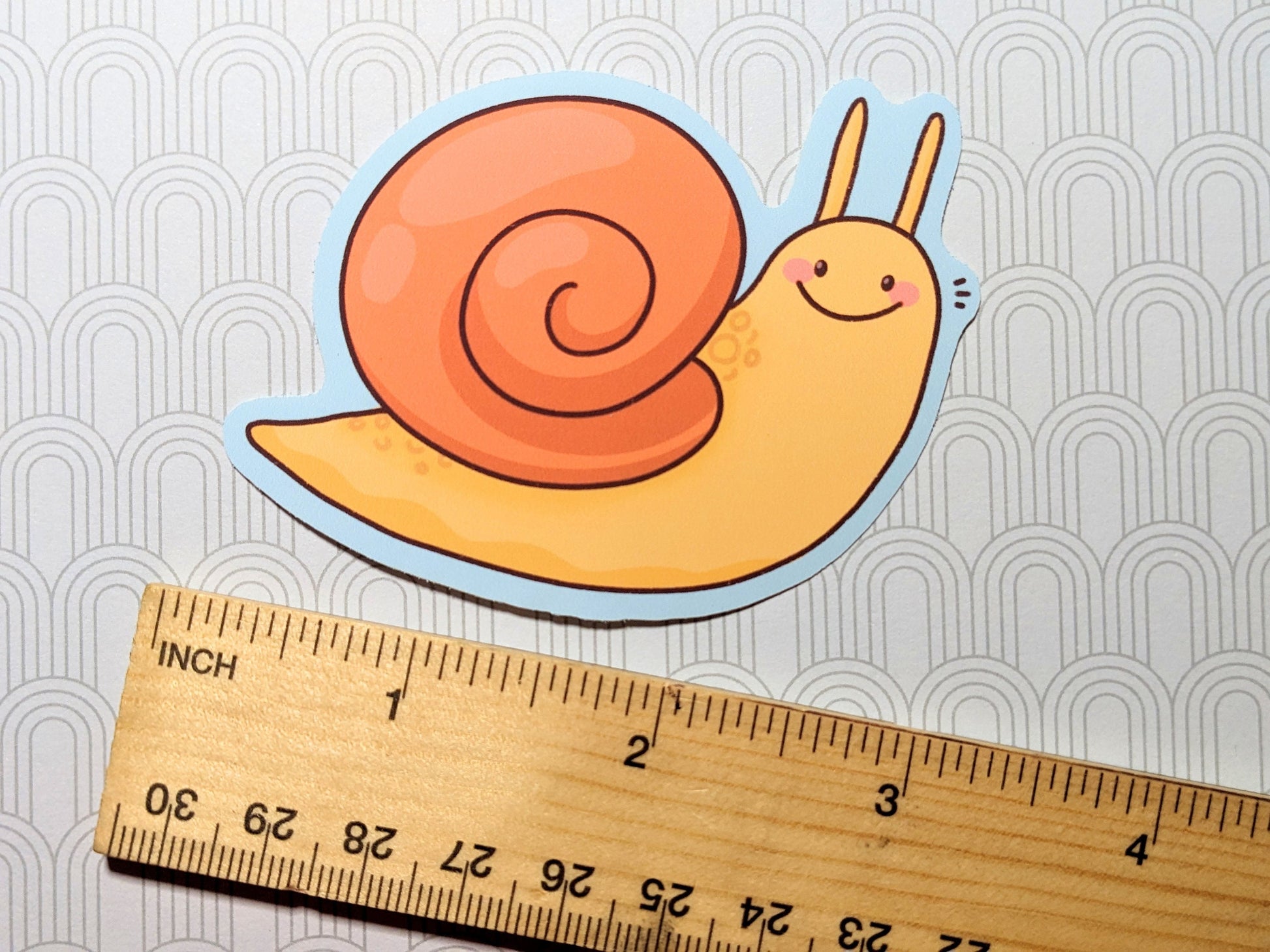 Happy Snail Sticker OR Magnet | Die Cut | Waterproof Vinyl