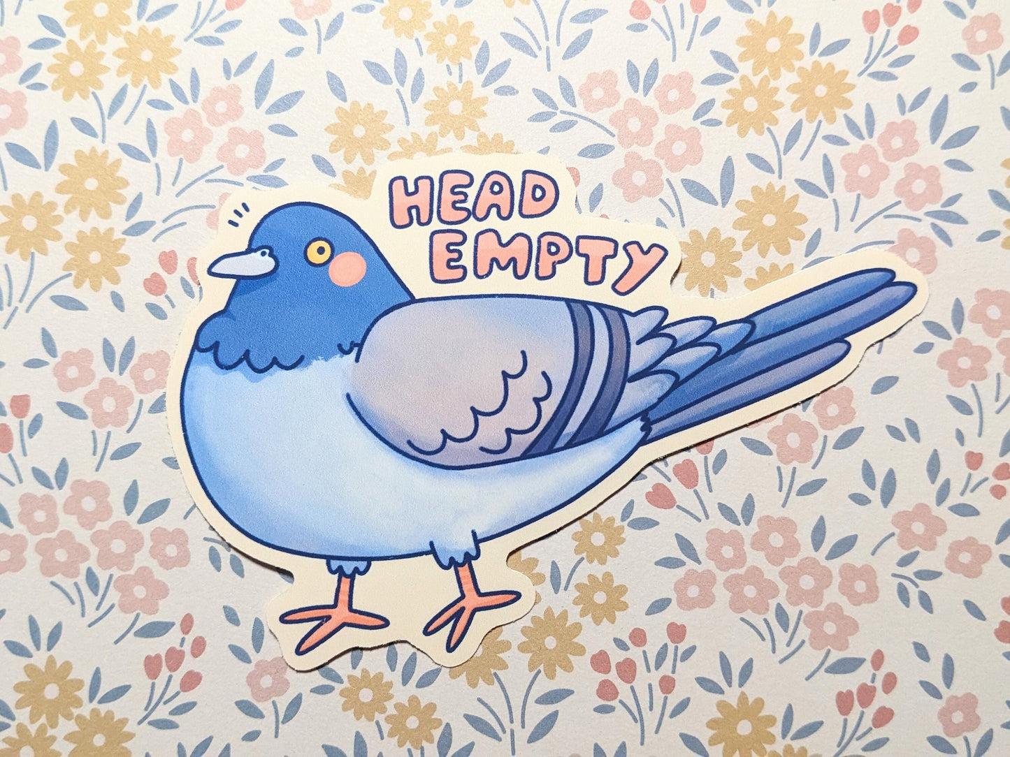 Head Empty Pigeon Dove Sticker OR Magnet | Die Cut | Waterproof Vinyl