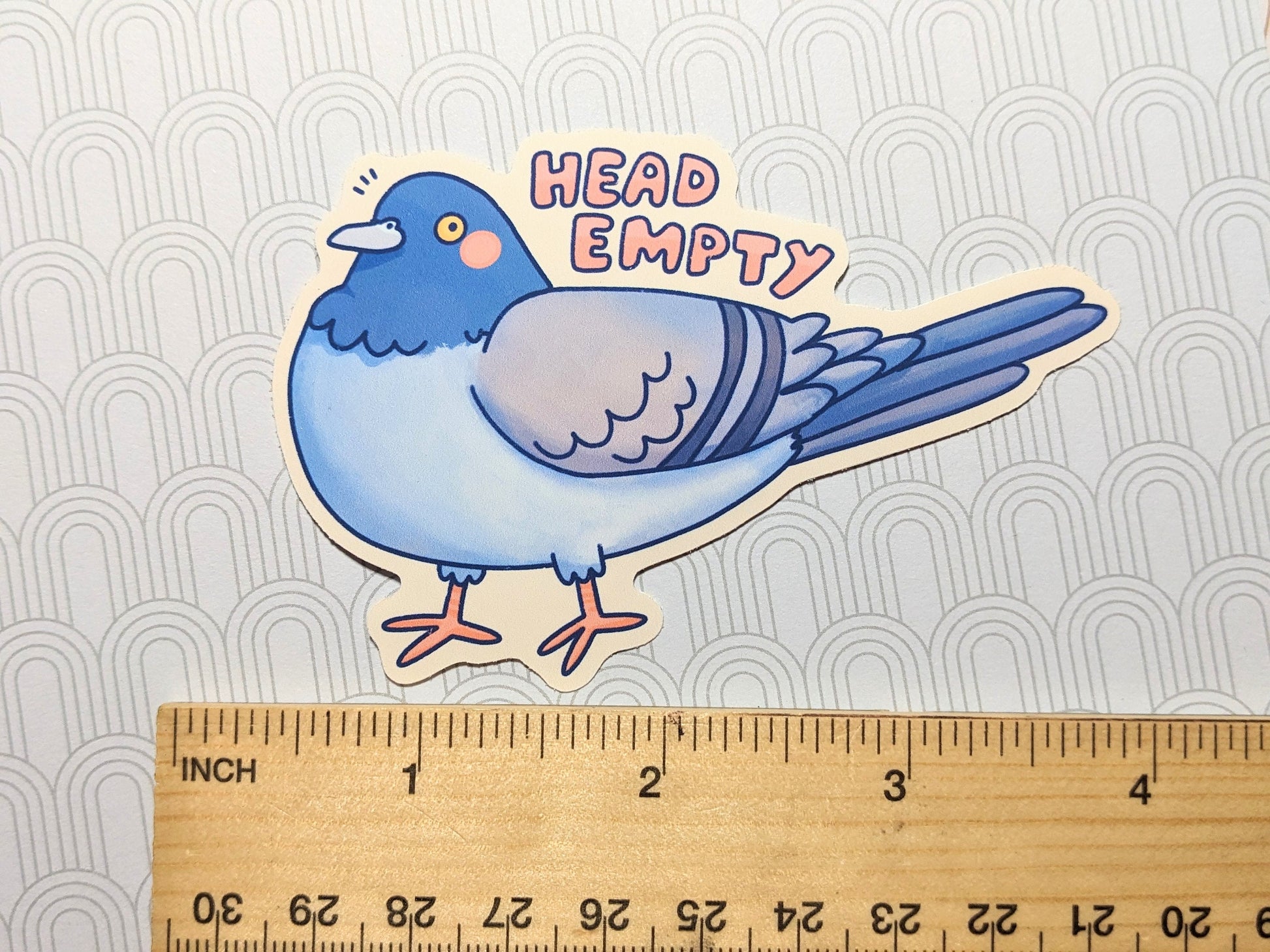 Head Empty Pigeon Dove Sticker OR Magnet | Die Cut | Waterproof Vinyl