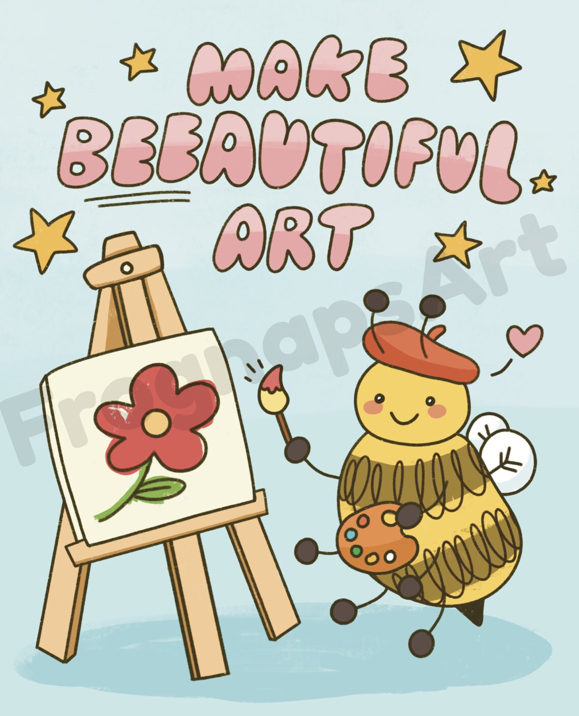 Make BEEautiful Art Bumblebee Mini Print