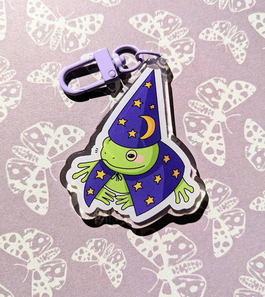 Wizard Frog Keychain Acrylic Charm