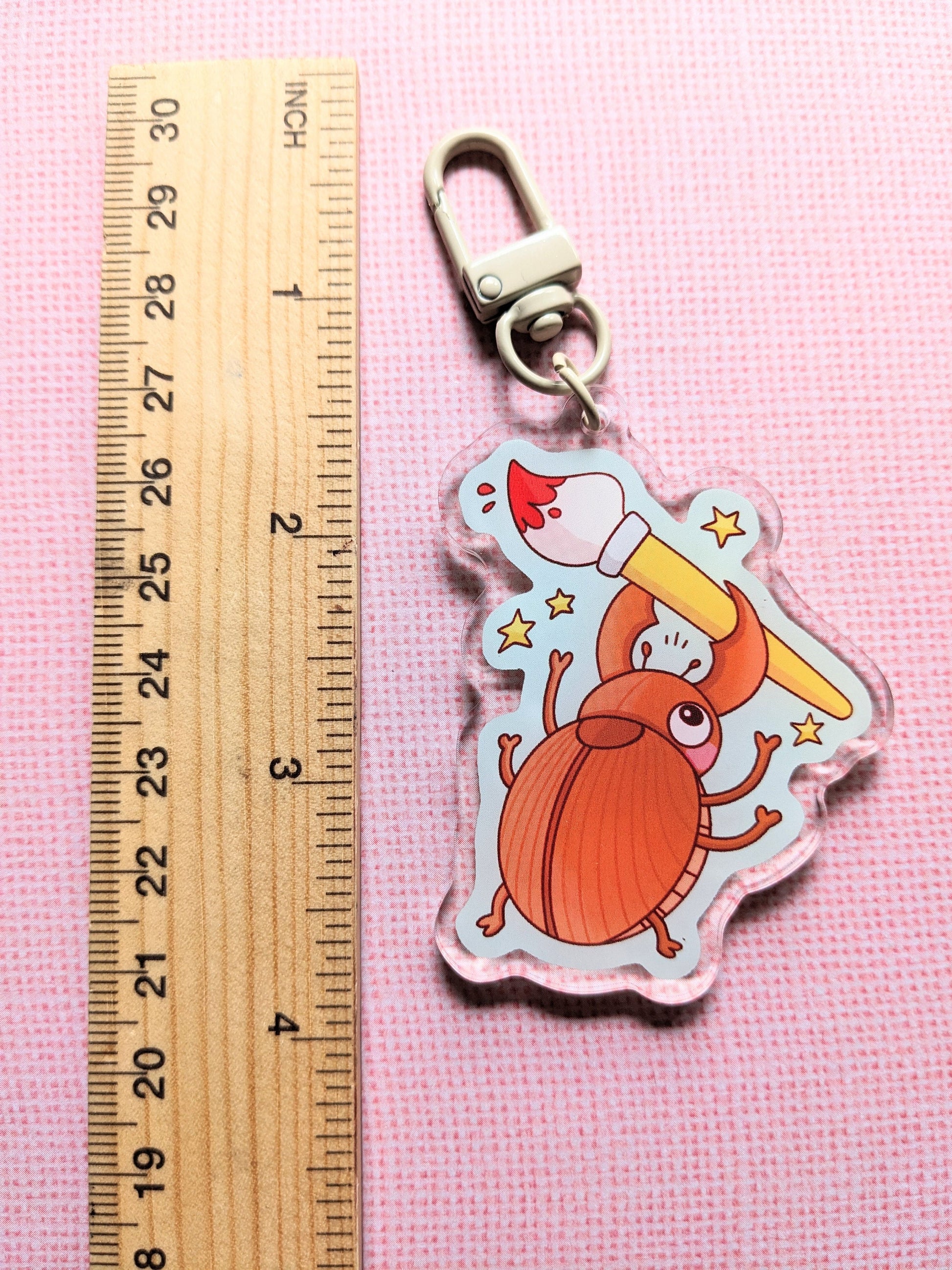 Artist Beetle Keychain Acrylic Charm