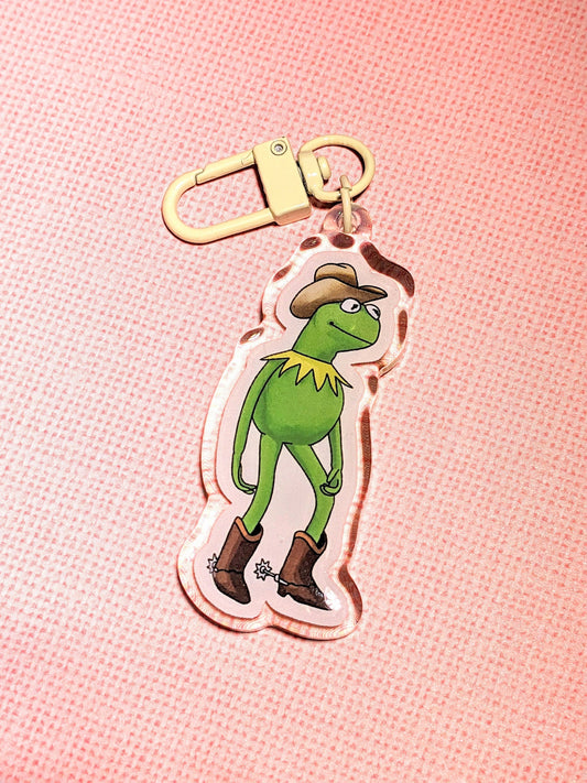 Cowboy Kermit Keychain Acrylic Charm