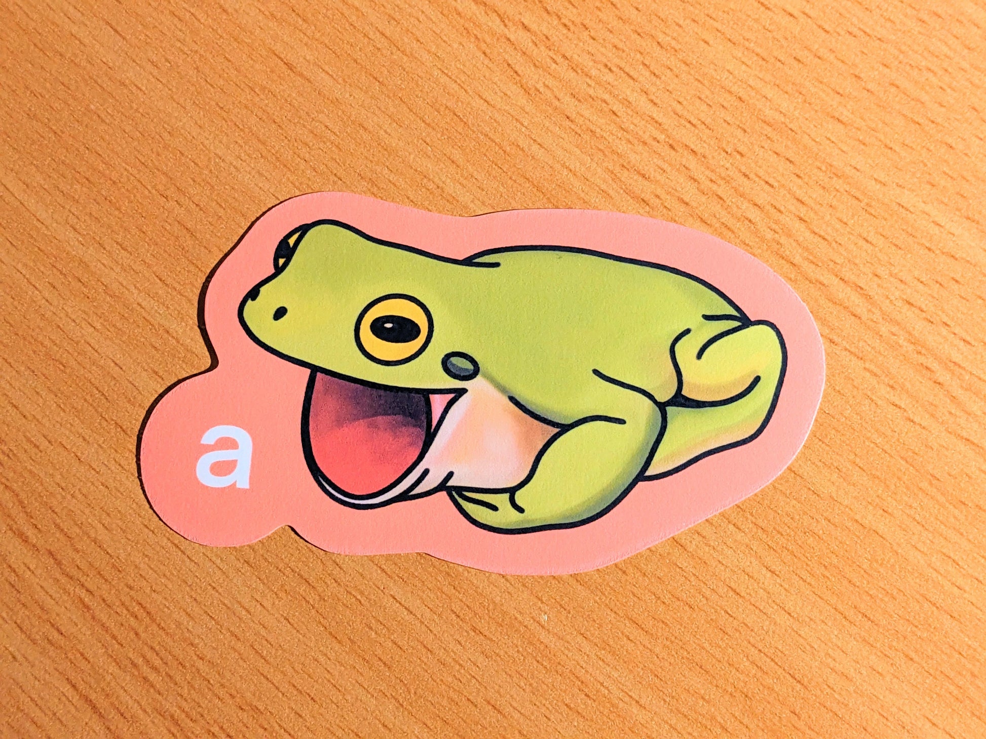 A! Frog Sticker OR Magnet | Die Cut | Waterproof Vinyl