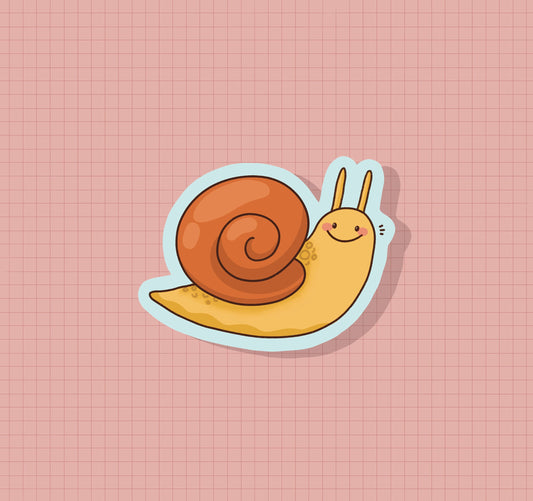 Happy Snail Sticker OR Magnet | Die Cut | Waterproof Vinyl