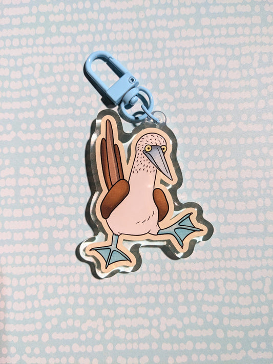 Blue Footed Booby Keychain Acrylic Charm