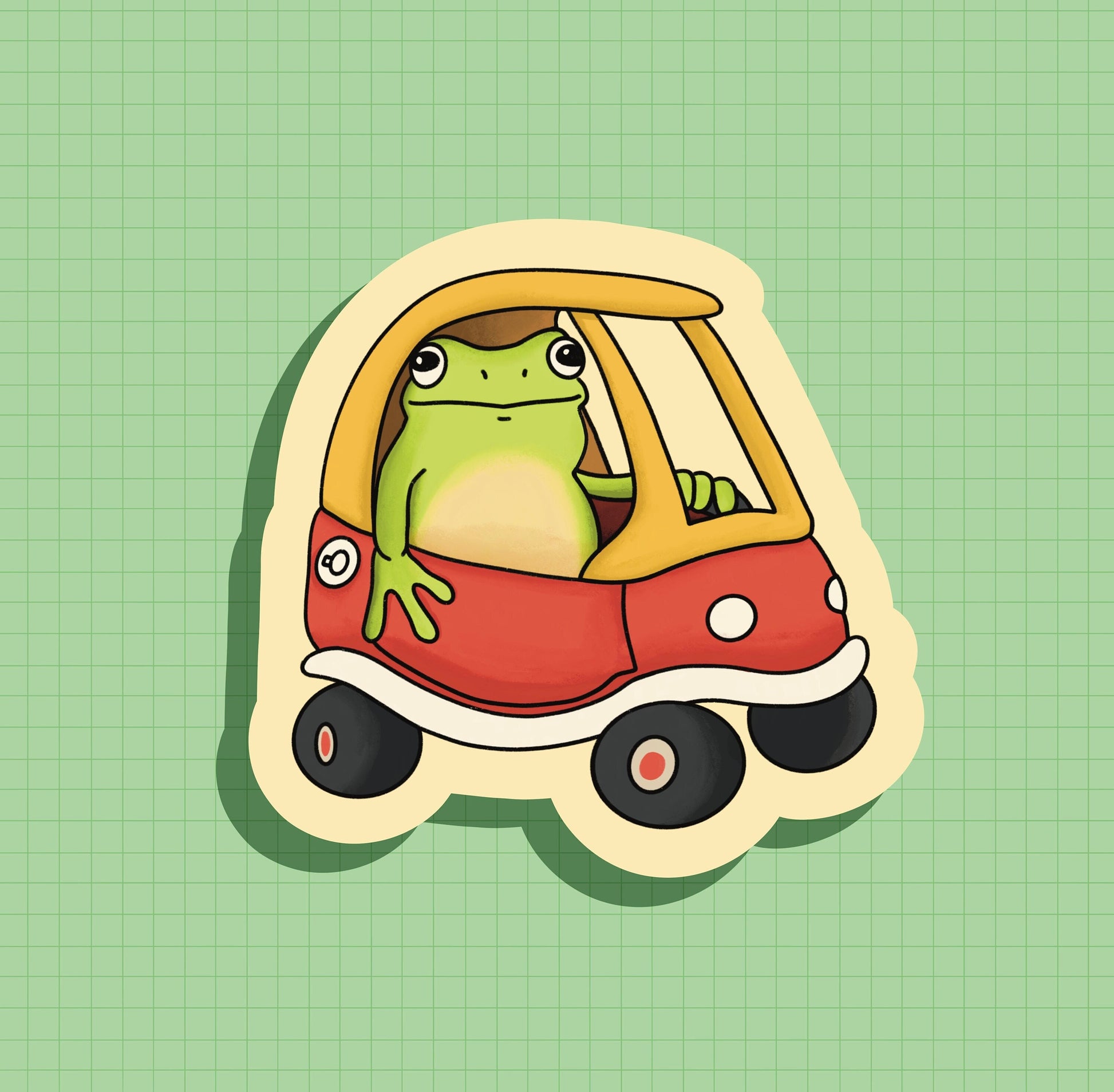 Car Frog Sticker OR Magnet | Die Cut | Waterproof Vinyl