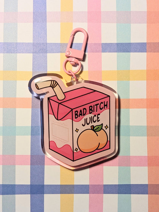 Bad Bitch Juice Keychain Acrylic Charm