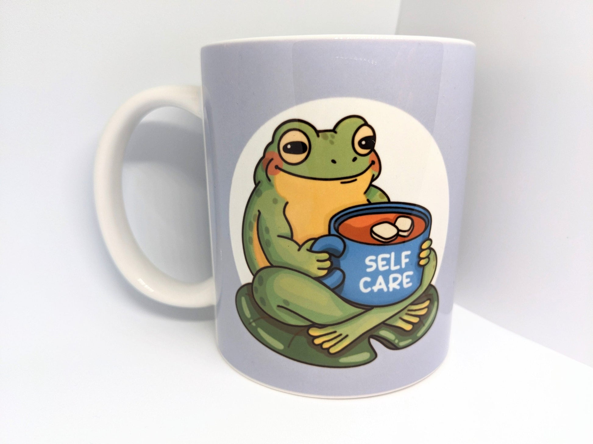 Self Care Frog Mug | 12oz Ceramic | Microwave and Dishwasher Safe