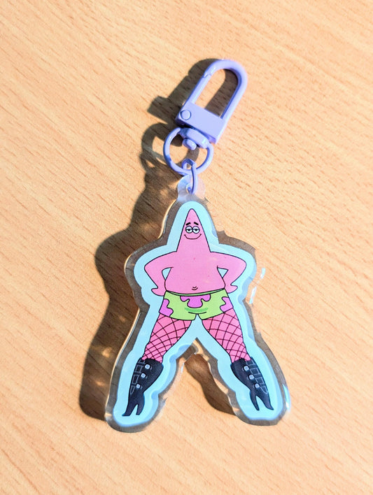 Starfish in Heels Keychain Acrylic Charm