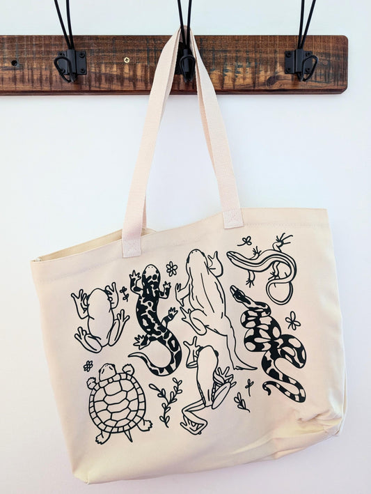 Reptiles and Amphibians Tote Bag