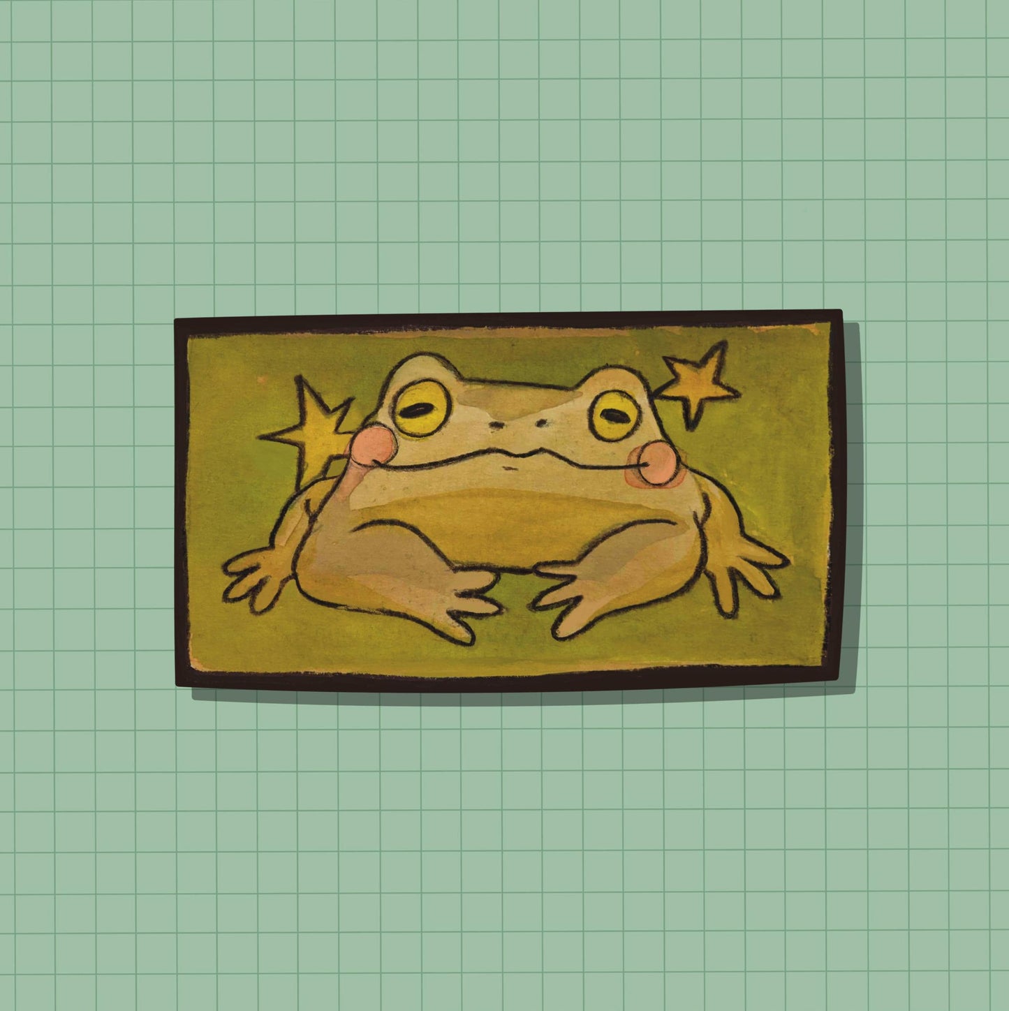 Frog Painting Sticker OR Magnet | Die Cut | Waterproof Vinyl